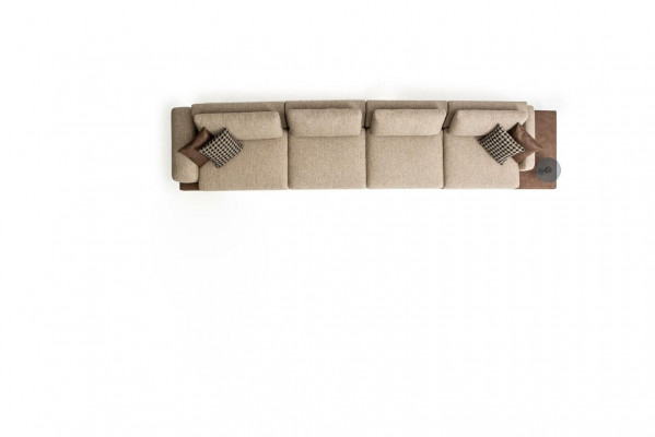 Canapé 6 places Tissu de rembourrage Canapé de luxe Moderne Tissu de mobilier pour salon