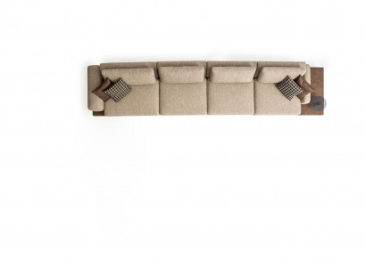 Canapé 6 places Tissu de rembourrage Canapé de luxe Moderne Tissu de mobilier pour salon