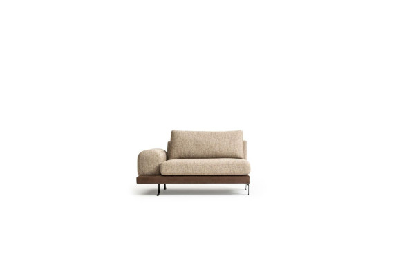 Grand canapé beige Mobilier rembourré Ensemble de sièges design à six places Textile
