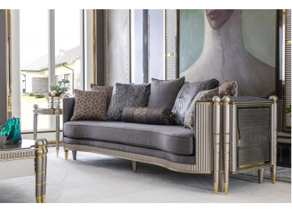 Canapé trois places de luxe XXL Grand canapé Rembourrage Meubles 260cm Design Ameublement