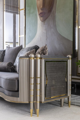 Canapé trois places de luxe XXL Grand canapé Rembourrage Meubles 260cm Design Ameublement