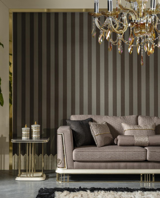 Canapé 3 places en cuir marron Salon Design de luxe Style élégant Canapés.