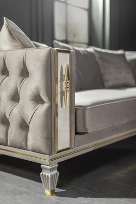 Chesterfield Sofa xxl Canapé Rembourrage gros Canapés Design Mobilier Ameublement