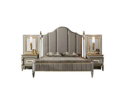 Lit Gris Meubles Métalliques Design Élégant Chambre de Luxe Lits nouveaux