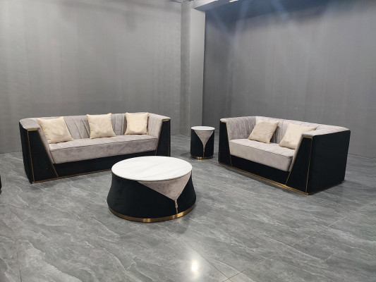 Ensemble de canapé Designer 3+2 Ensemble de canapés de salon moderne élégant et table basse 3 pièces.