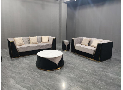 Ensemble de canapé Designer 3+2 Ensemble de canapés de salon moderne élégant et table basse 3 pièces.