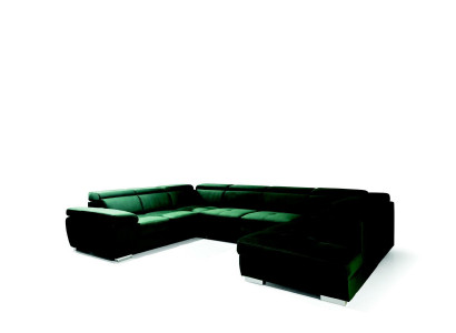 Multifunktions-Großwohnlandschaft U-Form Ecksofa Sofa Stoff Couch Polsterung