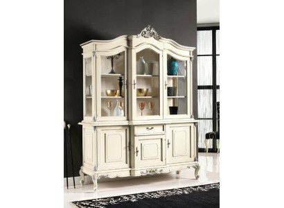 vitrine blanche de luxe italien, vitrines de meubles en verre buffet armoire placard