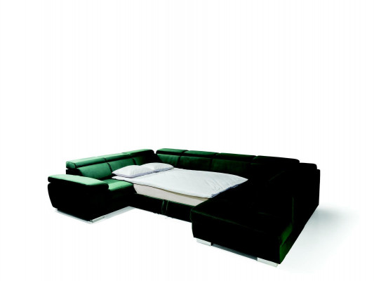 Multifunktions-Großwohnlandschaft U-Form Ecksofa Sofa Stoff Couch Polsterung