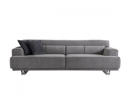 Canapé 3 places Meubles modernes Gris Salon Mobilier de luxe 235cm