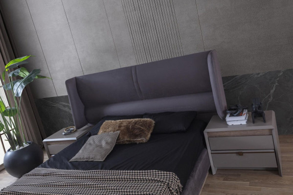 Ensemble de chambre à coucher de luxe Lit complet 2x Table de chevet Moderne 3 pièces nouvelle