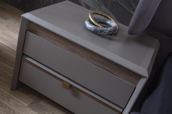 Ensemble de chambre à coucher de luxe Lit complet 2x Table de chevet Moderne 3 pièces nouvelle