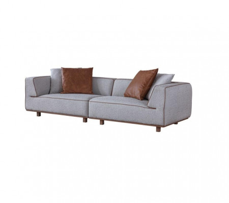 Canapé 4 places Canapés design Rembourrage Gris Textile Siège Relax Mobilier 272cm xl