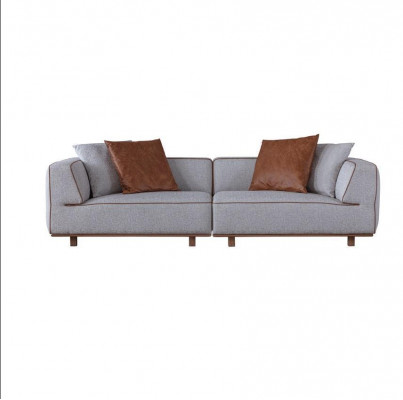 Canapé 4 places Canapés design Rembourrage Gris Textile Siège Relax Mobilier 272cm xl