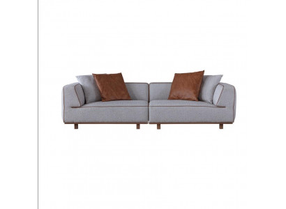 Canapé 4 places Canapés design Rembourrage Gris Textile Siège Relax Mobilier 272cm xl