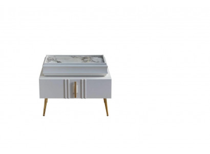 Tables de chevet exclusives Mobilier de designer Couleur beige dans la chambre à coucher nouvelle