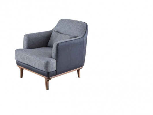 Fauteuil Moderne Gris Siège de Salon Mobilier Textile Design Mobilier 1 Place