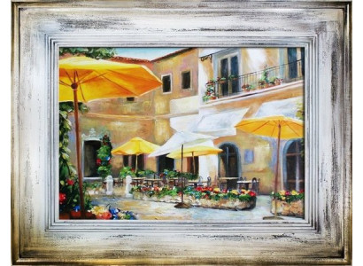 Image de tableau d'huile image de décor tableau peinture peinture à l'huile jardin artisanat avec cadre