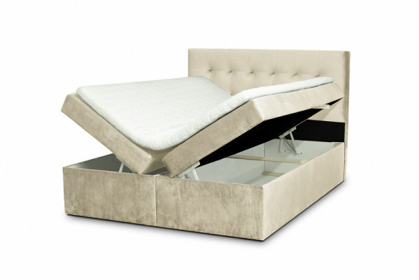 Lit design Chesterfield décoratif de luxe pour hôtel Lits 180x200cm Chambre à coucher