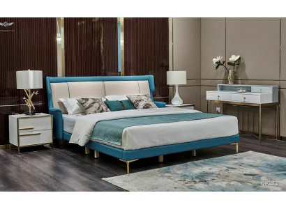 Lit Table de chevet Ensemble de chambre à coucher Design Lits modernes de luxe Groupe