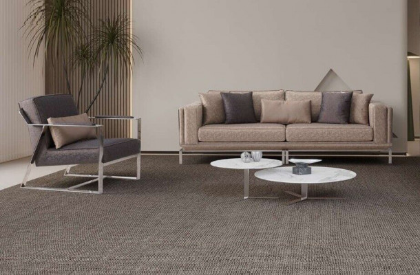 Ensemble de canapé complet et Ensemble de canapé Beige Canapé rembourré Canapé en tissu Canapé 2 pièces