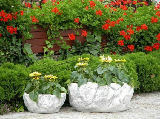 Panier de fleurs Fleurs Vase Figures Vase Jardin Patio Décoration Statue