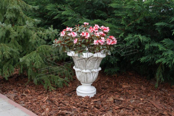 Panier de fleurs Fleurs Vase Récipient Figurines de jardin Décoration de terrasse Statue