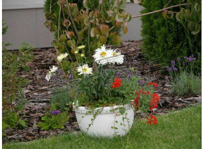 Panier de fleurs Vase à fleurs Vase Réceptacle Jardin Patio Décoration Statue Figurines