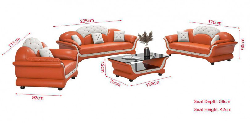 Sofa ensemble ensemble de canapé canapé en cuir canapé complet e 3 canapés noirs