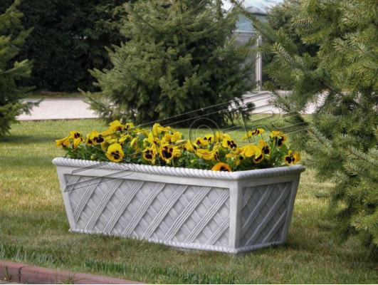 Boîte de pots de fleurs XXL décoratifs en béton pour jardin terrasse