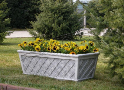 Boîte de pots de fleurs XXL décoratifs en béton pour jardin terrasse
