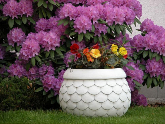 Pots de fleurs boîte pour pots de fleurs XXL décoratif jardin en béton terrasse
