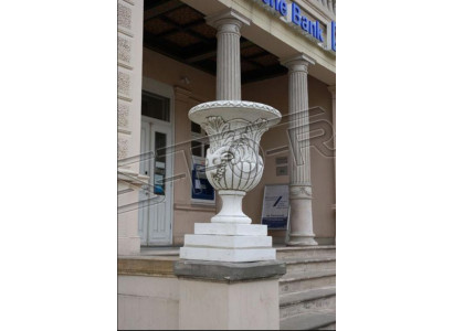 Vase à fleurs boîte de fleurs décoration de jardin décoration en pierre style antique fleurs