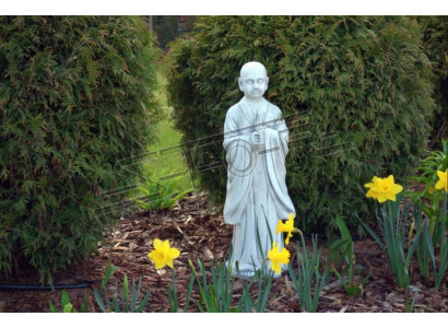 Sculpture de Bouddha en effet pierre. Grande sculpture décorative en figure de jardin.