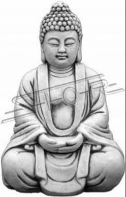 Sculpture de Bouddha en effet pierre. Grande sculpture pour jardin, figure décorative.