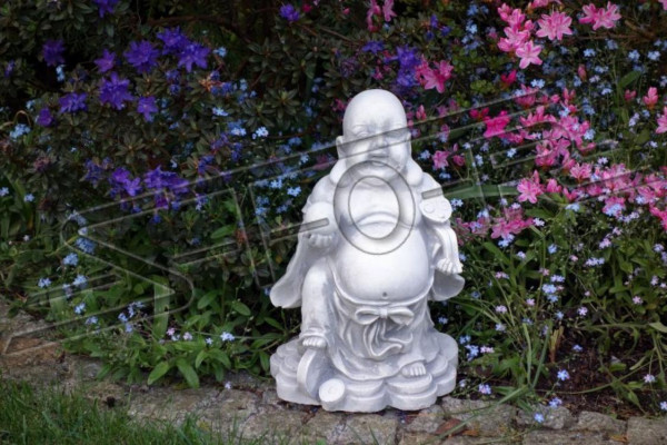 Statue de Bouddha Statues Sculptures Figurine Décoration Jardin Argent Patio