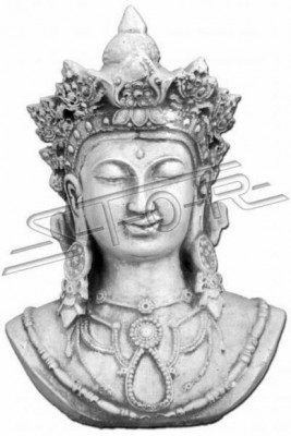 Statue de Bouddha Statues Sculptures Figure Décoration Argent Jardin Patio