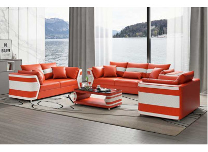 Ensemble de canapé rouge, ensemble de canapé, canapé en cuir, canapé complet et ensemble de canapé 3 pièces