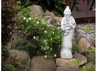 Chinois Statue de la figure de Confucius Figures Sculpture Jardin