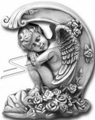 Décoration funéraire décorative Décoration de pierre tombale Sculpture de figure décorative Ange de Dieu saint