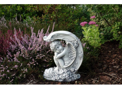 Décoration funéraire décorative Décoration de pierre tombale Sculpture de figure décorative Ange de Dieu saint