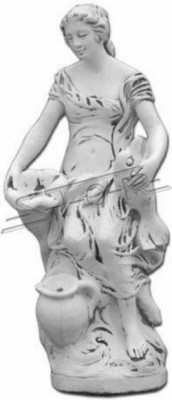 Décoration Figure Femme Jardin Designer Figures Sculpture Sculptures Blanches