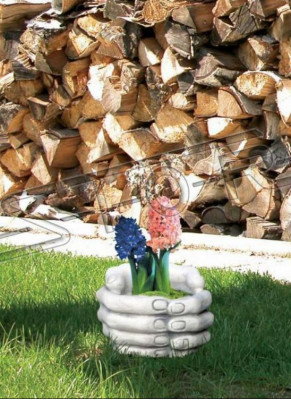 Conception pot de fleur pot de plante dessin navire pots figure décor mains sculpture