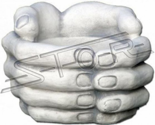 Conception pot de fleur pot de plante dessin navire pots figure décor mains sculpture