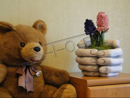 Conception pot de fleur pot de plante dessin navire pots figure décor mains sculpture