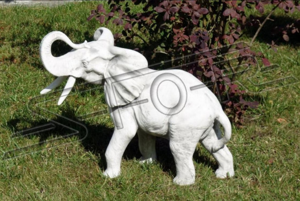 Conception Figure Elephant Sculpture Figures Statues Sculptures Statues Blanc Décor Statue