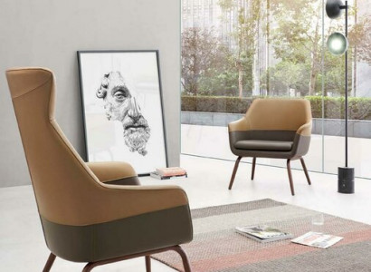 Conception Fauteuil Aile Salle À Manger Inclinable Relax Chaise Rembourrée Fauteuil de Bureau