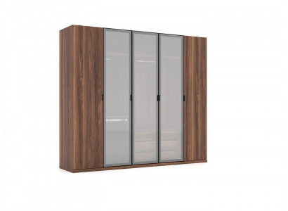 Armoire en bois brun chambre design moderne placard meuble.