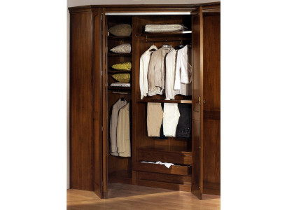 Armoire d'angle en chêne Armoire d'angle Armoires de chambre Meubles de chambre