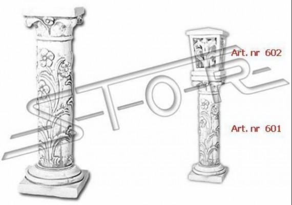 Élégante colonne de jardin sculptée par un designer, support de colonne pour une décoration sculpturale.